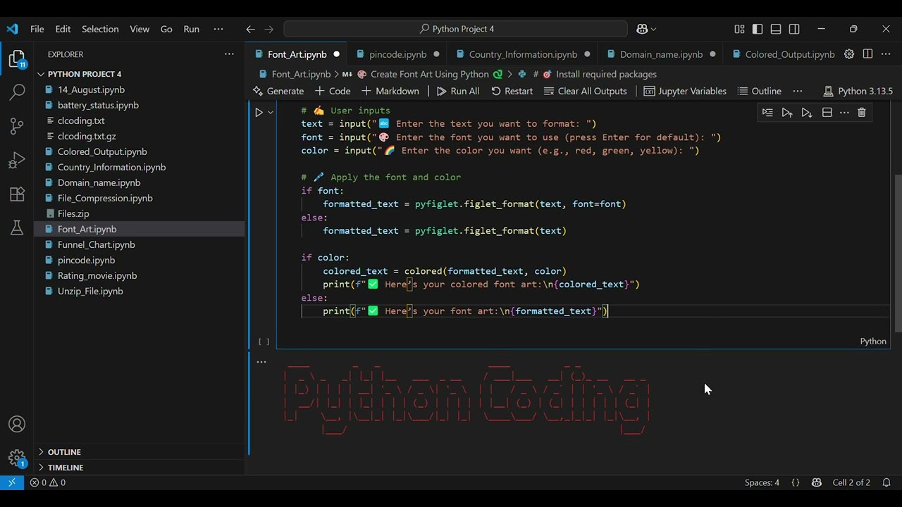 How to Create Colorful ASCII Text Art in Python