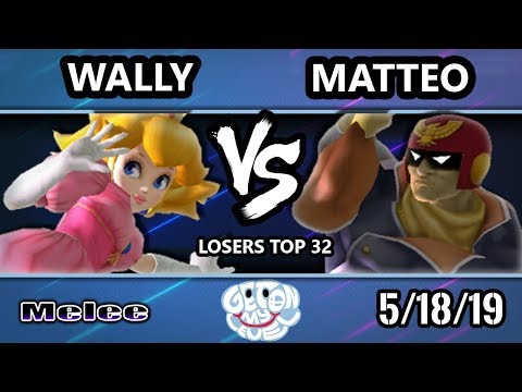 GOML 2019 SSBM - Wally (Peach) Vs. Matteo (Falcon) Smash Melee Tournament Losers Top 32