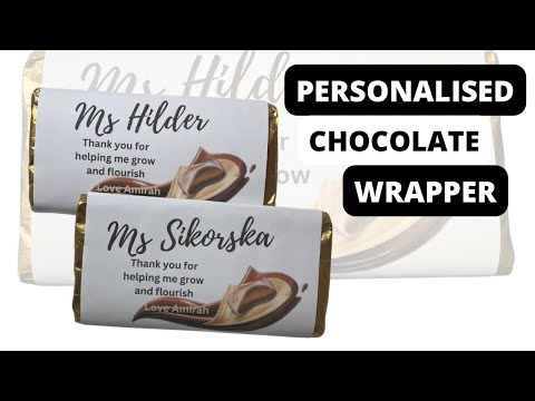 DIY Personalised Chocolate Wrapper Tutorial | Easy Craft using Canva | Galaxy Chocolate bar