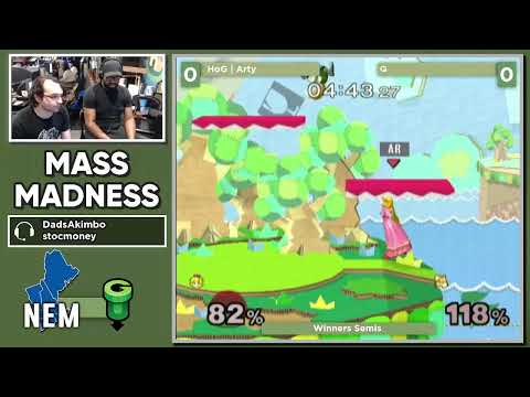 Mass Madness 43 SSBM - HoG | Arty (Peach) vs. Q (Fox) - Melee WSF