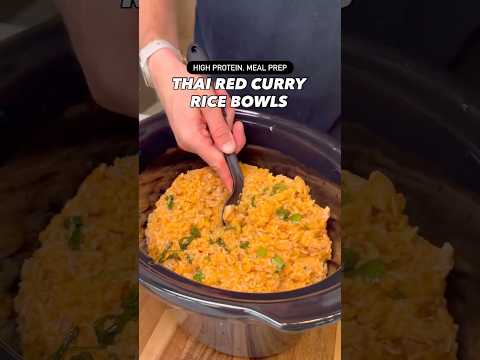 HIGH PROTEIN THAI RED CURRY CHICKEN & RICE #shorts