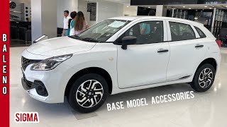 New Baleno 2022 Genuine Accessories 🔥 EleGrande Kit | Alloy Wheels | Nexa Baleno Sigma Base Model