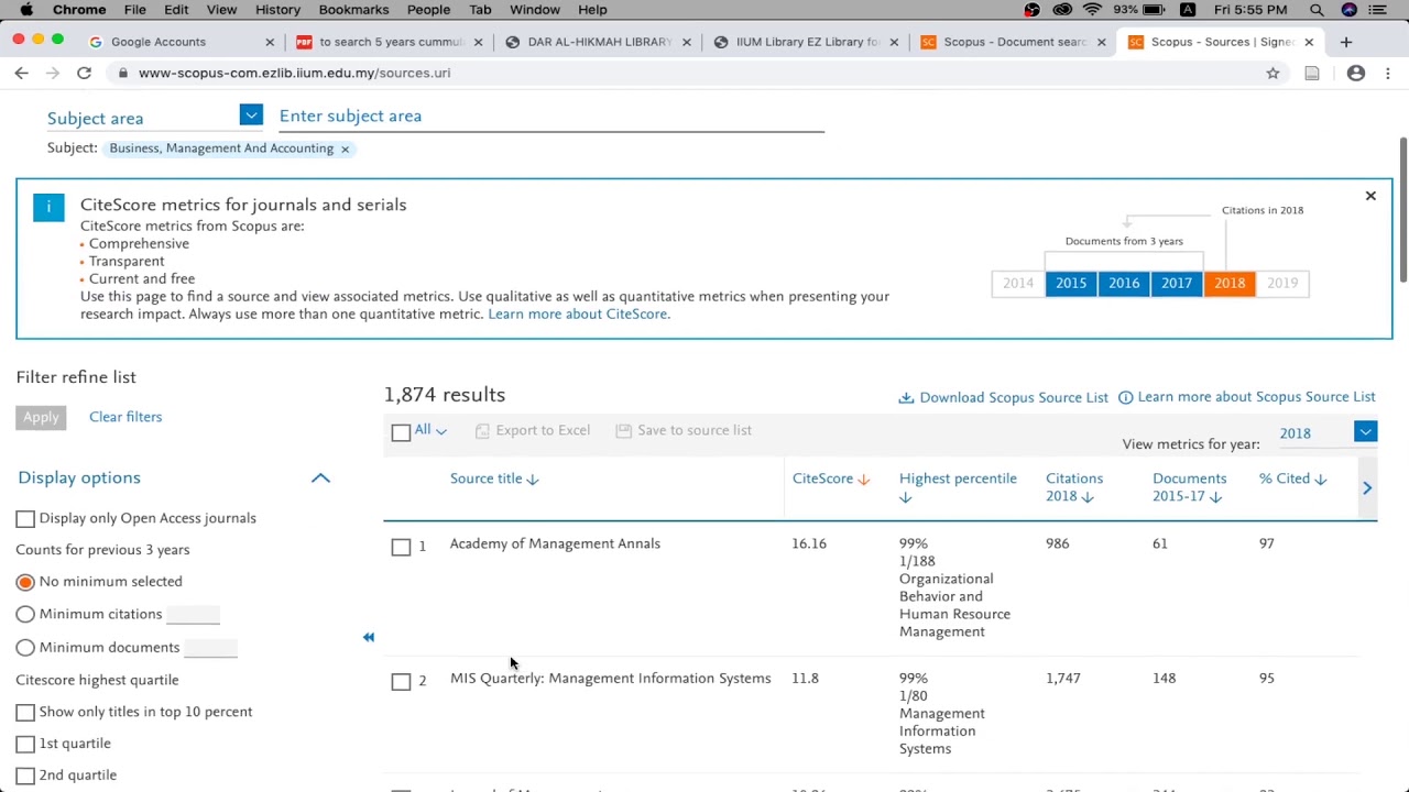 How to retrieve Scopus Q1 journals