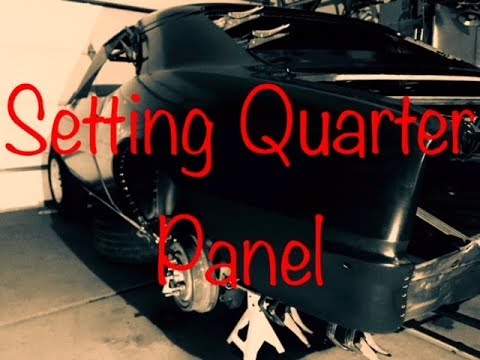 Setting Quarter Panel on the Penske Camaro