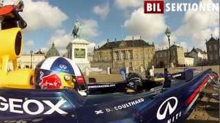 preview picture of video 'David Coulthard drives Red Bull F1 racer in Copenhagen'