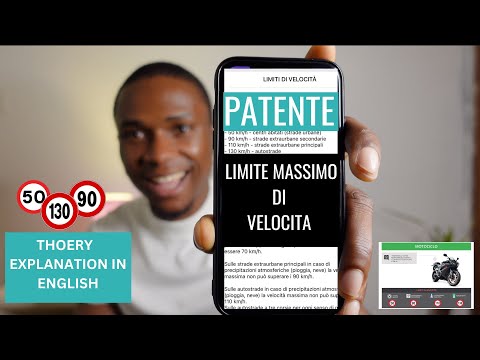 LIMITE MASSIMO DI VELOCITA – PATENTE B – ENGLISH THEORY