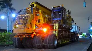 Begini Proses Mobilisasi Muat Bongkar Alat Berat Bor Pile 40 Ton Pakai Truk Lowbed Dolly Scania