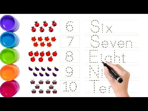 How to Draw and Paint Numbers 123's for Children, Easy Drawing and Painting for Beginners,