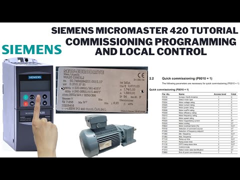 Siemens micromaster 420 parameter setting local control