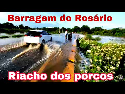 Checadas das águas 02/03/26 na barragem do Rosário em Milagres Ceará 