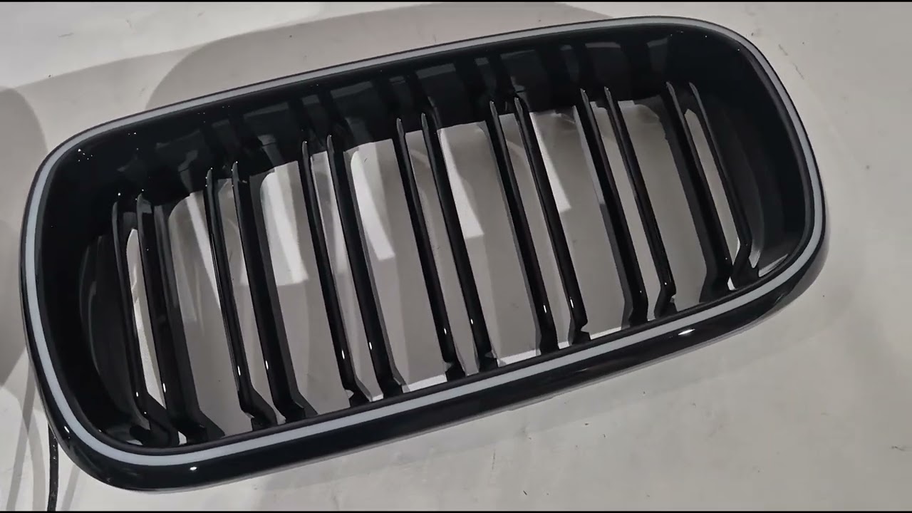 BMW X6 F16 2014–2019 BMW niergrilles M-look LED (glanzend zwart) Video 1