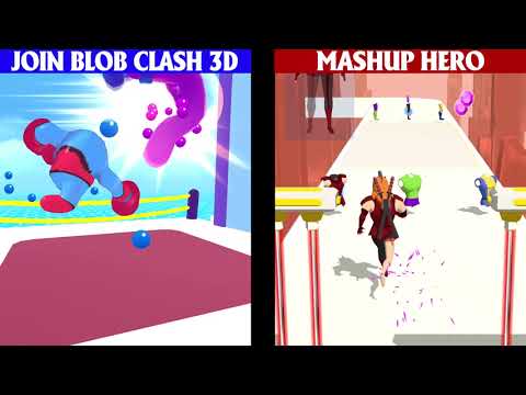 Join Blob Clash 3D vs Mashup Hero Game All Level - Review Game IOS Android