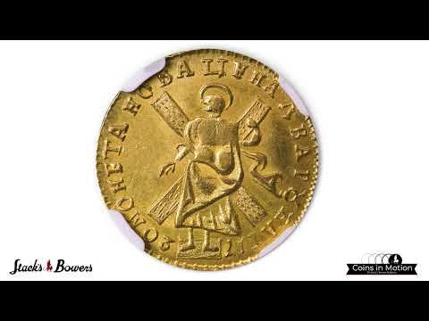 RUSSIA. Gold 2 Rubles, 1720. Moscow (Red) Mint. Peter I "the Great". NGC MS-65.