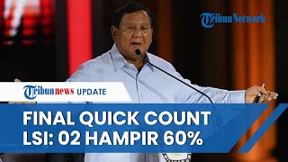 Final Quick Count LSI Denny JA: Prabowo-Gibran Unggul Telak 58,47 Persen, Jokowi Bawa Pengaruh Besar