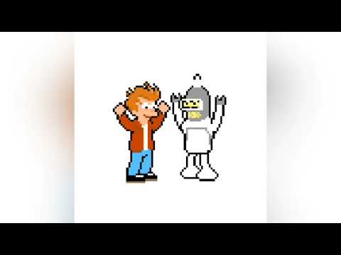 Futurama Pixel art Timelapse - Fry and Bender