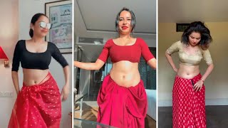 Hot girls rells in sari? | Most beautiful girls tiktok video | savage 75