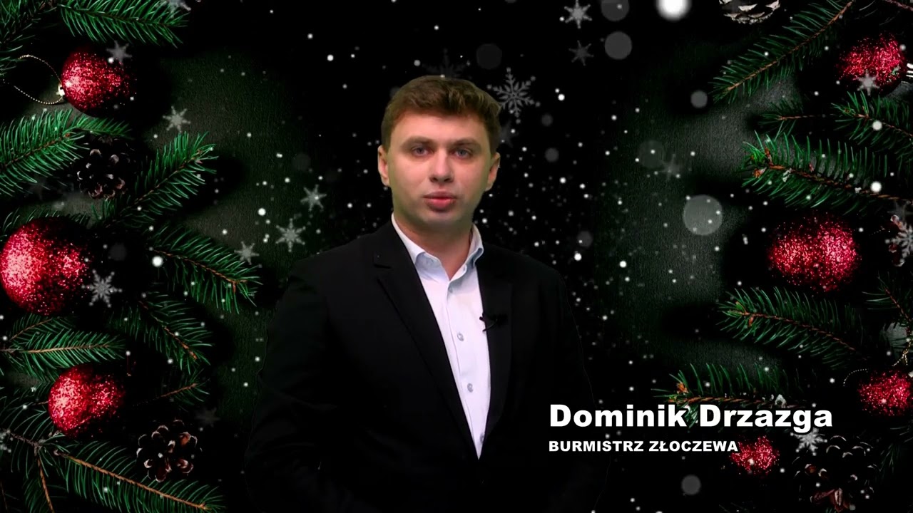 Burmistrz Złoczewa Dominik Drzazga | życzenia świąteczne