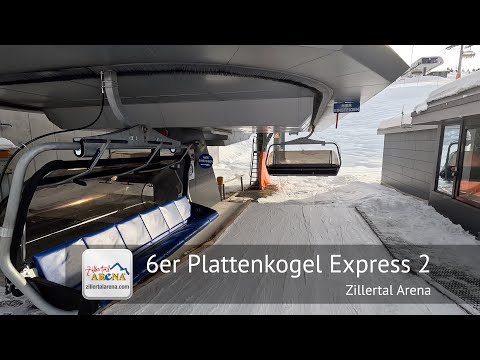 6er Plattenkogel Express 2 (Winter) Full Ride - Zillertal Arena | Built by Garaventa in 2002