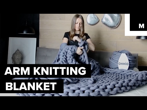 Chunky blanket yarn to knit with your arms