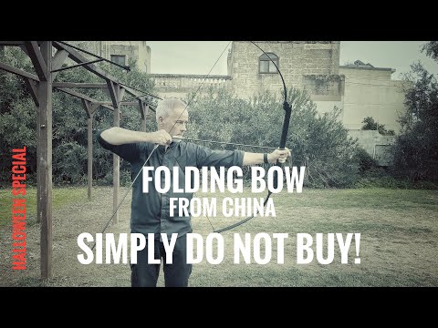 Don't buy one :) foldable, survival, hunting Bow from China - Halloween Review