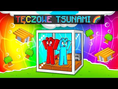 TĘCZOWE TSUNAMI vs TAJNA BAZA w Minecraft!
