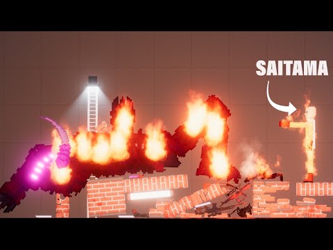 Saitama vs Purple Monster Behemoth in People Playground - People Playground 1.22 Beta