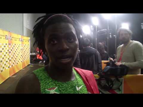 Francine Niyonsaba Speaks After Winning Gold in 800 at 2016 World Indoors