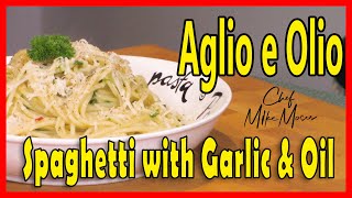 Aglio e Alio, Spaghetti with garlic and Olive Oil. Scarlette's pasta from the CHEF movie.
