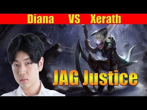 JAG Justice - Diana Mid Lane vs Xerath | KR LOL REPLAYS