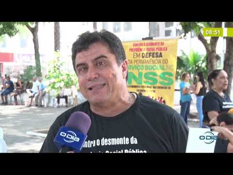 Bom Dia News 10 02 2020  Servidores do INSS protestam contra a extincão do cargo de assistente