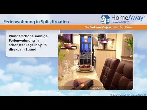 Dalmatien: Wunderschöne sonnige Ferienwohnung in schönster Lage in Split - FeWo-direkt.de Video