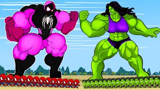 Team SPIDER GIRL, SPIDER MAN VS HULK, SHE HULK: Who Will Win?|  SUPER HEROES MOVIE