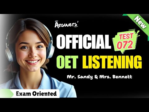 OET Listening Sample for Nurses and Doctors | 05-12-2024 #oet #oetexam #oetnursing #oetlisteningtest