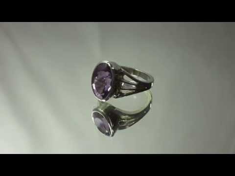 Amethyst silver ring video
