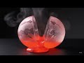 ASMR Glass Cuts Tomato Apple With LAVA Inside AI Satisfying