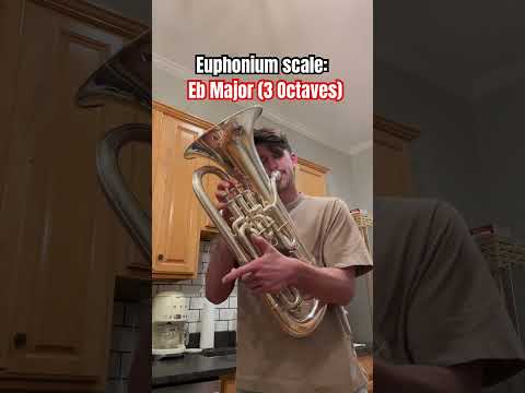 Eb Major Scale on Euphonium (3 octaves) #euphonium #lowbrass #brassband #brassinstruments #band