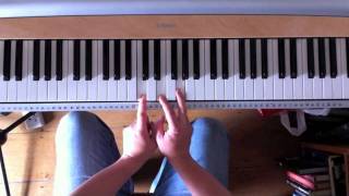 Practising 1-4-5 piano chords