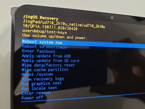 JingPad A1 - Boot to Recovery (Fastboot, Bootloader, Factory reset..)