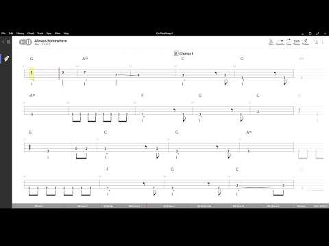 Always Somewhere ( Scorpions ) ,Tablatura e base Senza Basso - Backing bass track-NO BASS