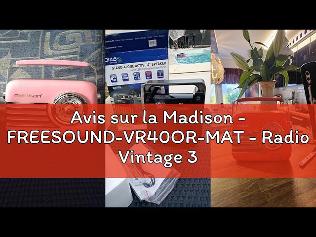 Vídeo relacionado con Madison - FREESOUND-VR40GR-MAT - Radio a batería Larga 30W Vintage - Bluetooth, USB y FM - Verde pálido Mate - Vintage, Nostálgico, Retro