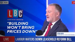 “Housebuilding won’t bring house prices down” admits Housitg Minister. 