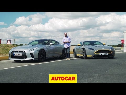 Which is fastest? Nissan GT-R takes on Aston Martin V12 Vantage S | Autocar