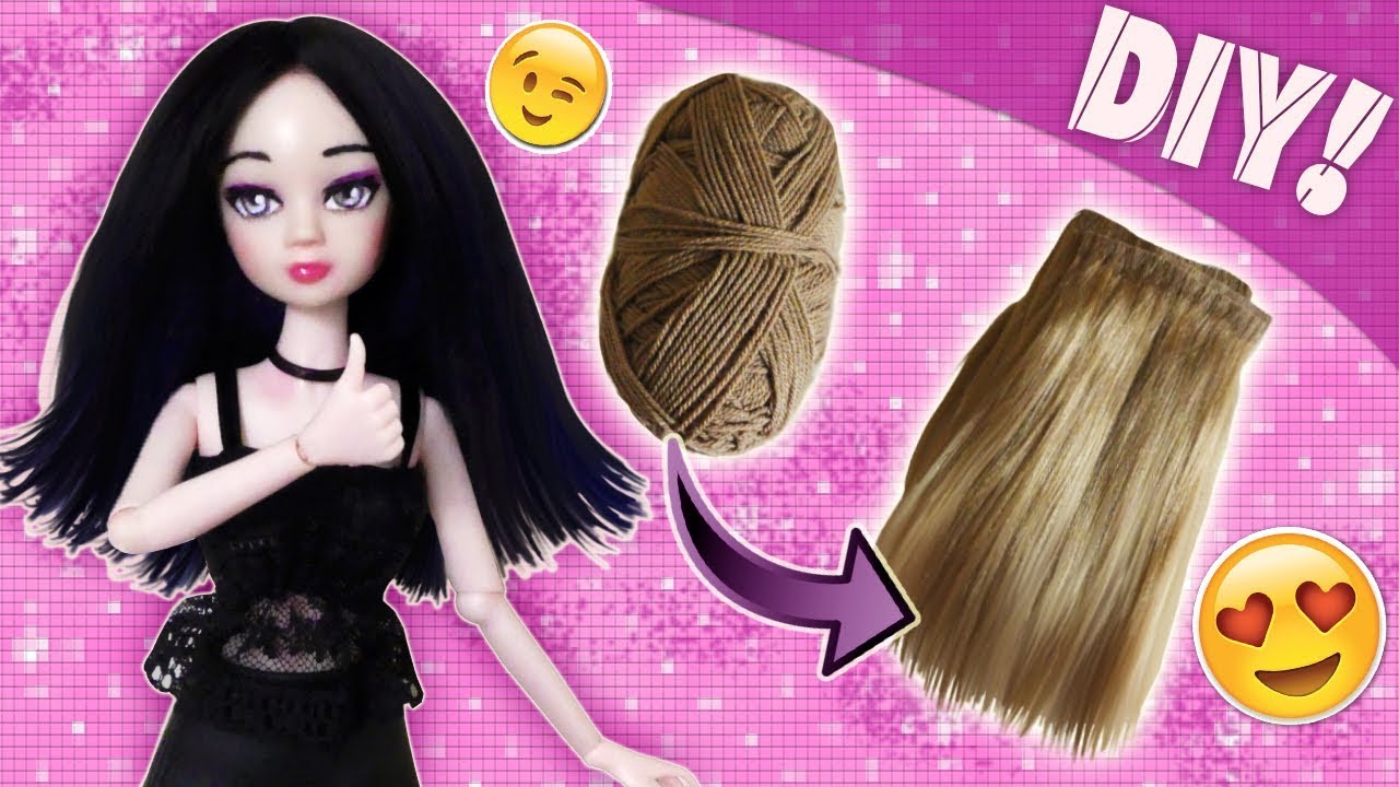 Haz PELO para muñecas usando LANA 🧶 🥰 😍