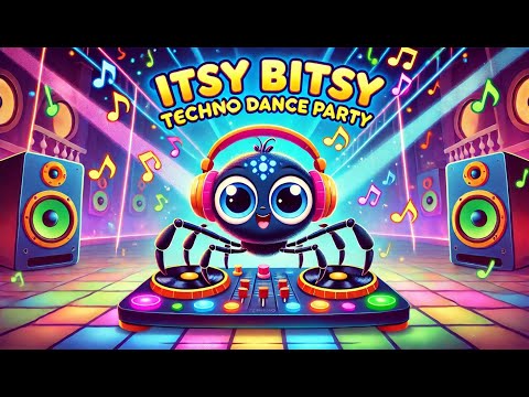 🎵 Itsy Bitsy Techno Dance Party | Baby Rave | Fun Kids' EDM Song 🎶Miss Annette's Preschool