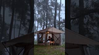 Download lagu Solo Thunderstorm Camping ⚡ Cozy rain sounds for sleeping (ASMR) #campinginheavyrain #shorts mp3