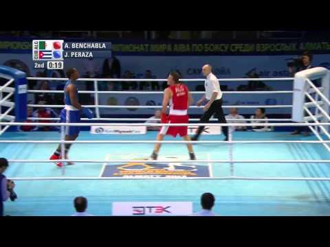 Men's Light Heavy (81kg) - Quarter Final - Julio PERAZA (CUB) vs Abdelhafid BENCHABLA (ALG)