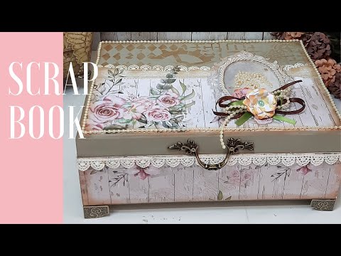 Decoupage using scrapbook paper.