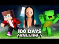 JJ and Mikey Survived 100 Days From SCARY MOMO in Minecraft Challenge Maizen