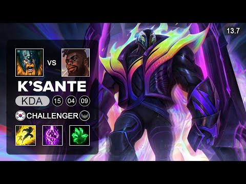 Morgan K'Sante vs Olaf Top - KR Challenger - Patch 13.7 Season 13