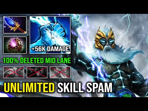 UNLIMITED SKILL SPAM 100% Deleted Pro Pudge From Mid with 13Min Ethereal Blade Zeus 9K Dota 2